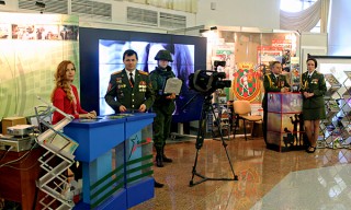 Телекомпания «Воен ТВ» представляет экспозицию на выставке «СМI ў Беларусі»