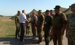 Госсекретарь Совета Безопасности посетил штаб руководства учения «Боевое братство - 2023»