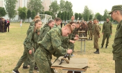 Участники объединения «Белорусский союз офицеров» посетили игру «Орленок»