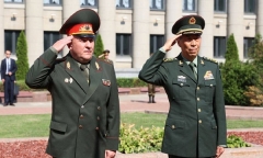 Церемония официальной встречи министров обороны Беларуси и Китая